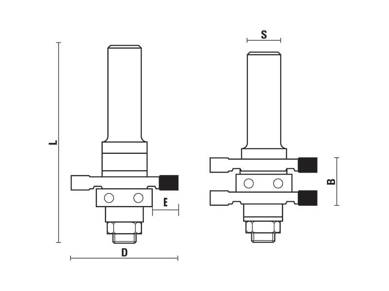 Hw tongue and groove assembly with ball bearing guide z=2 schema