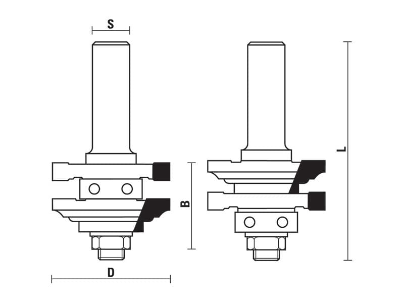 Hw stile and rail assembly with ball bearing guide z=2 schema