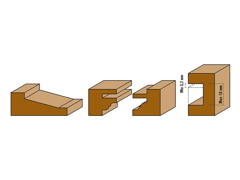 3 piece set for cabinet doors maker and joints “type 2” схема