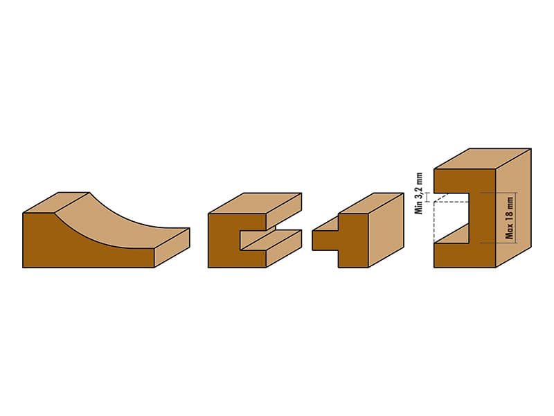 3 piece set for cabinet doors maker and joints “type 3” схема