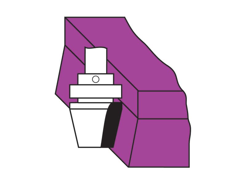 Hw topmount countertop bits with upper ball bearing guide z=2 schema