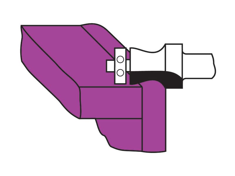 Hw counter-top bits with ball bearing guide z=2 schema
