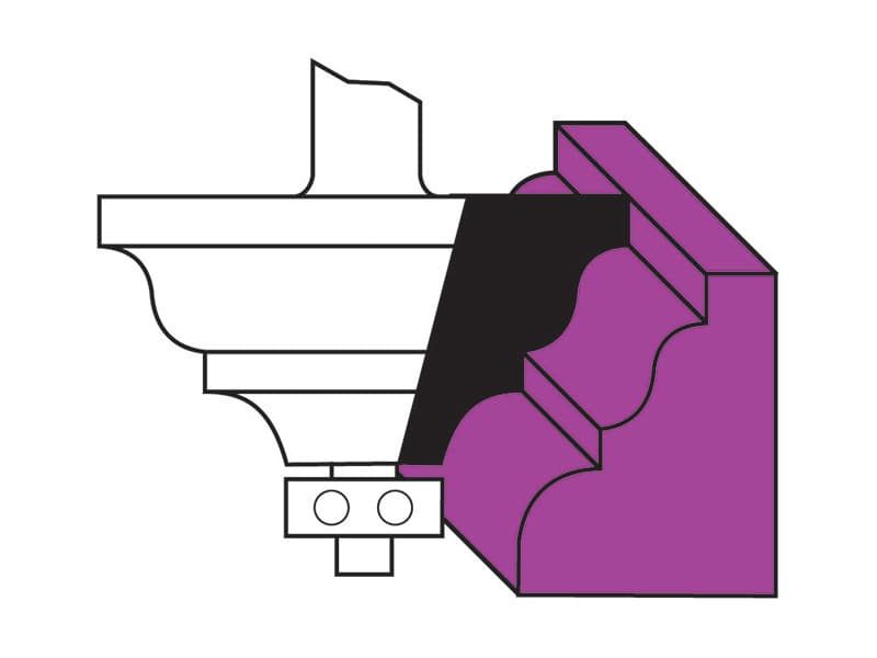 Hw edge moulding bits with ball bearing guide z=2 schema