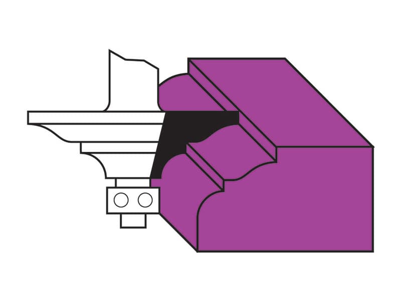 Hw edge moulding bits with ball bearing guide z=2 schema