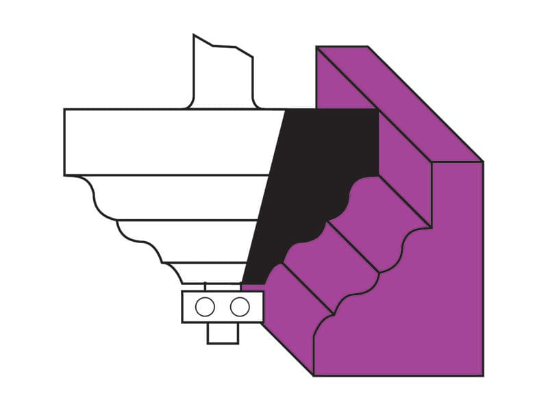 Hw edge moulding bits with ball bearing guide z=2 schema