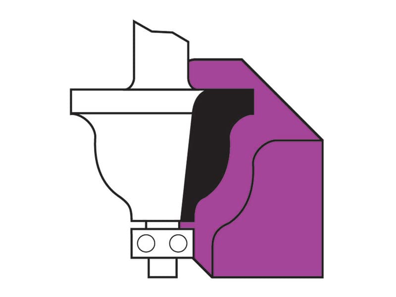 Hwwavy edge bits with ball bearing guide z=2 schema
