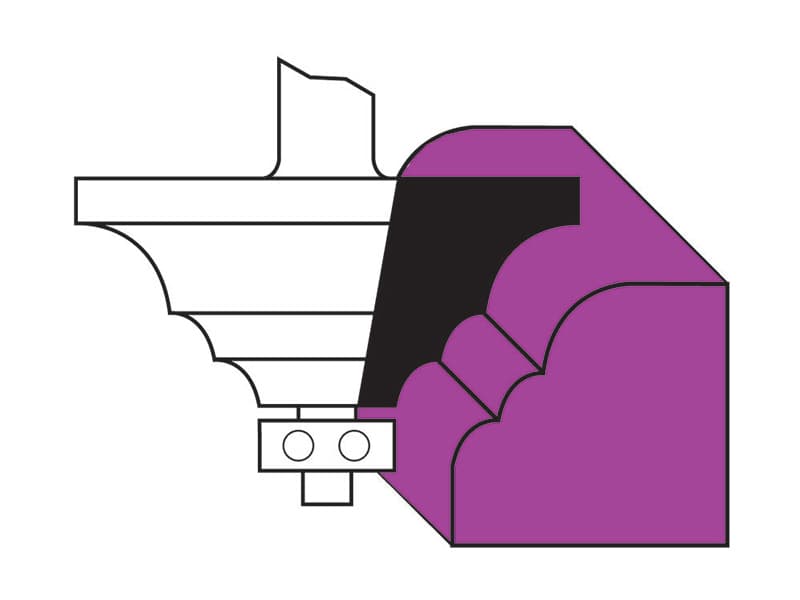 Hw edge moulding bits with ball bearing guide z=2 schema
