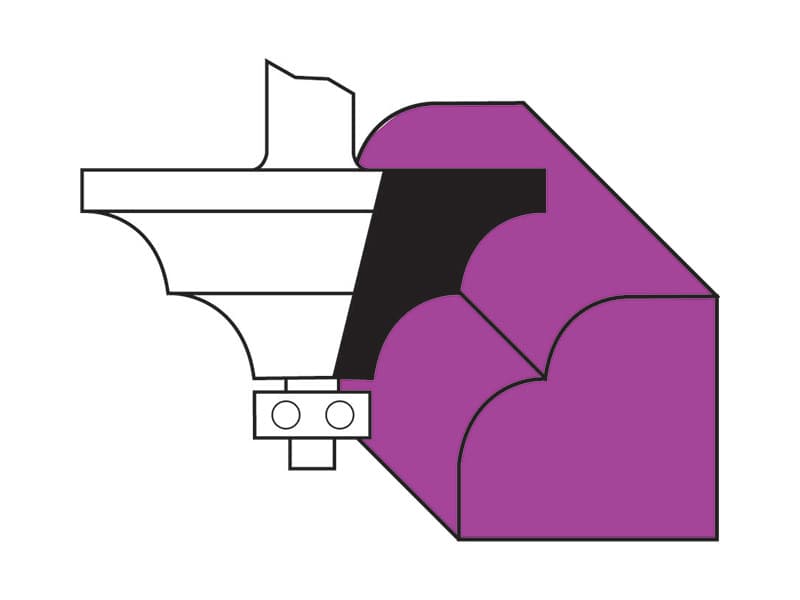 Hw edge moulding bits with ball bearing guide z=2 schema