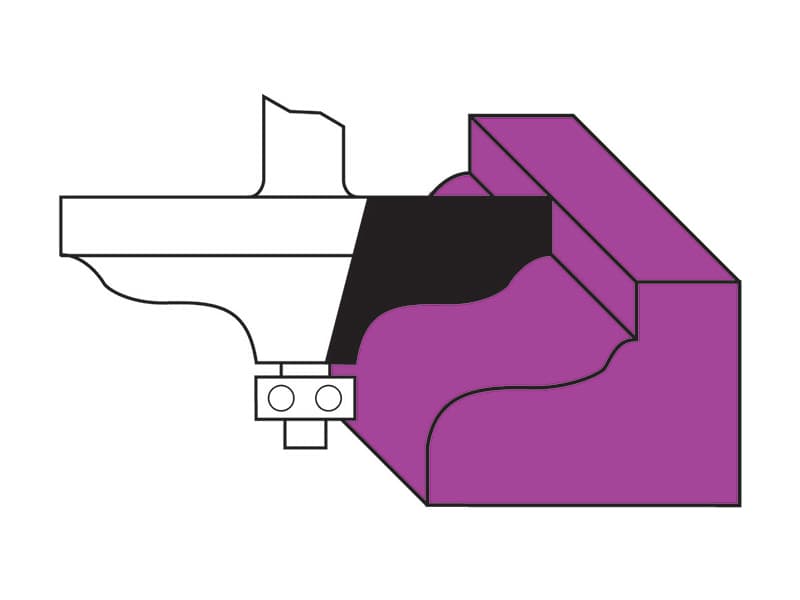 Hw edge moulding bits with ball bearing guide z=2 schema