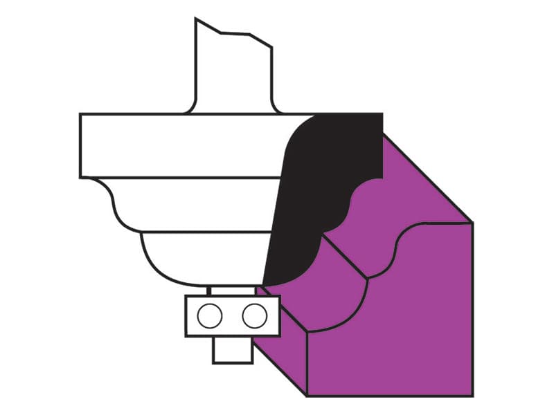 Hw edge moulding bits with ball bearing guide z=2 schema