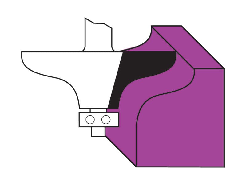 Hw edge moulding bits with ball bearing guide z=2 schema