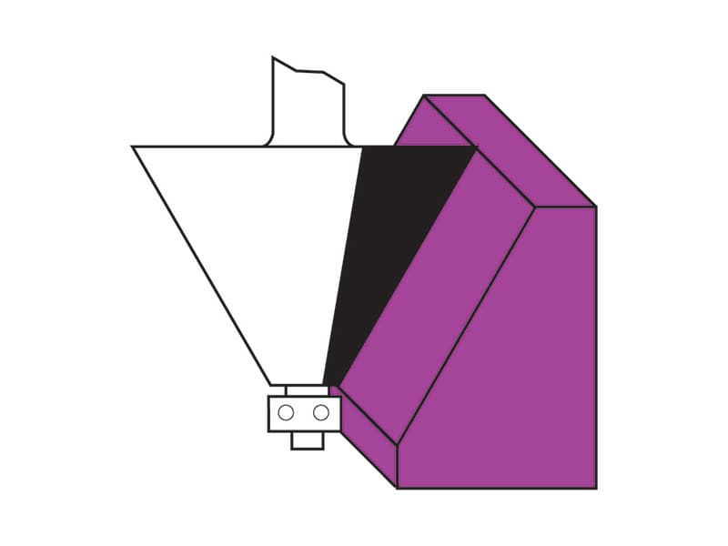 Hw bevel bits with ball bearing guide z=2 schema