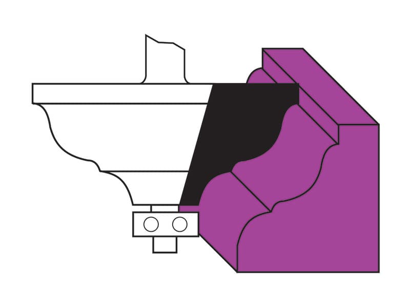 Hw edge moulding bits with ball bearing guide z=2 schema
