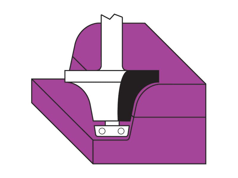 Hw rounding over undermount bowl bits with ball bearing guide z=2 schema