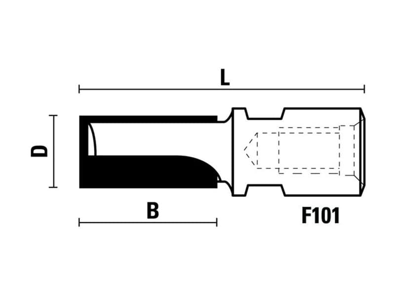 Hw/hs straight plunge cutting bits for “elu” z=2 schema