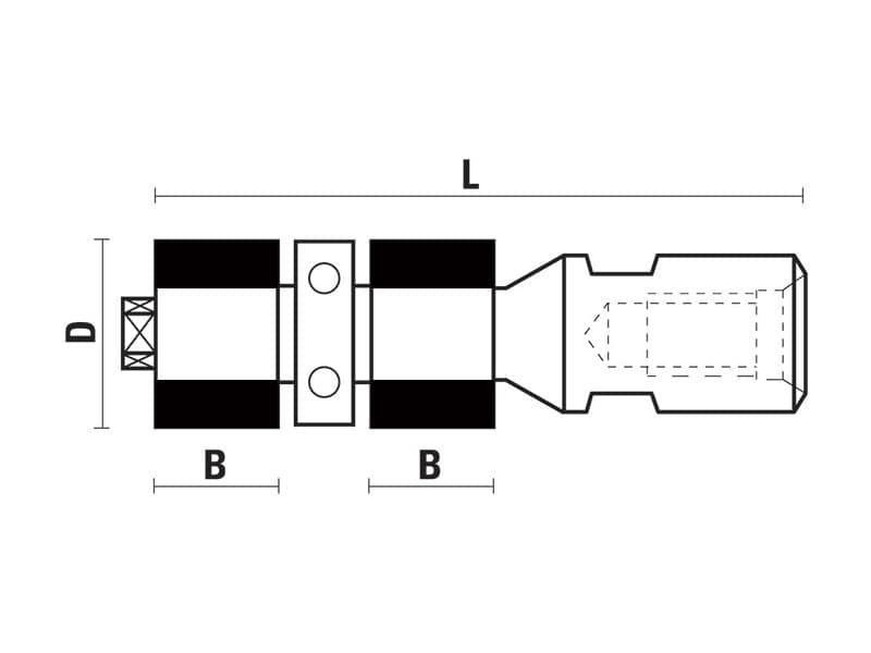 Hw flush trimming bits with ball bearing guide z=2 schema