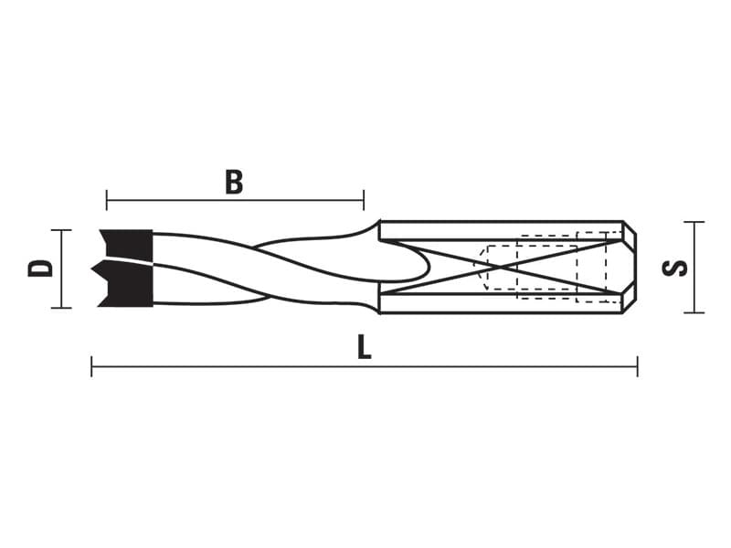Hw dowel drills extra fine z=2 schema