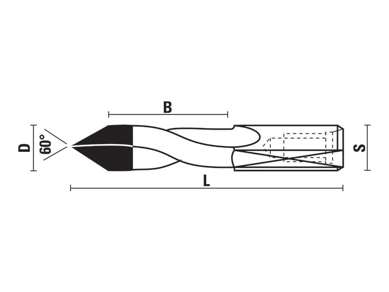 Hw through hole drill bits z=2 schema