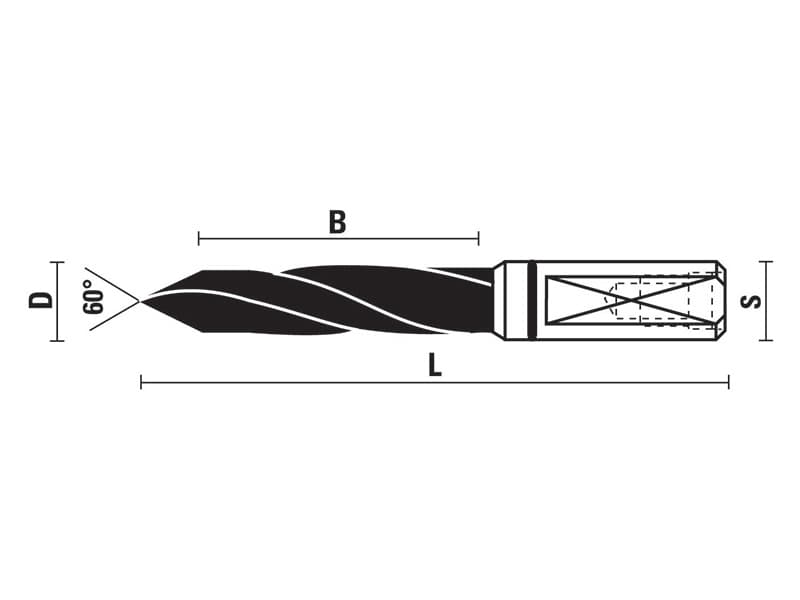 Vhw through hole drill bits z=2 schema