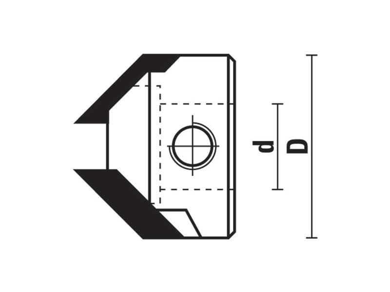 Hw countersinks z=2 - 90° schema