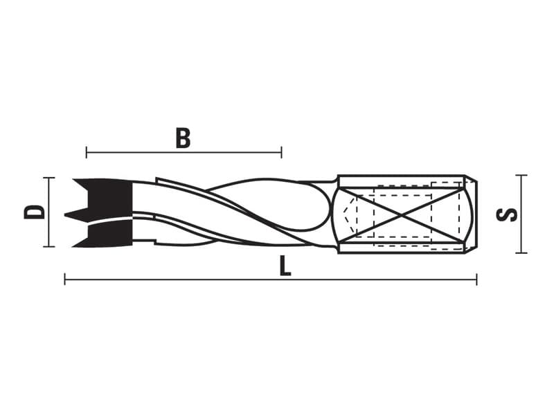 Hw dowel drills z=2 schema
