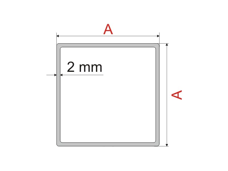Square profile for plint frame schema