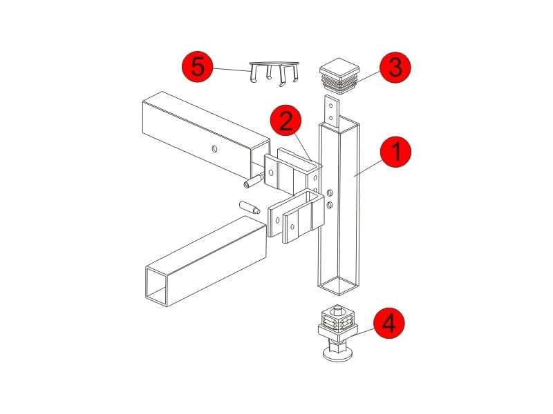 Square profile for plint frame schema