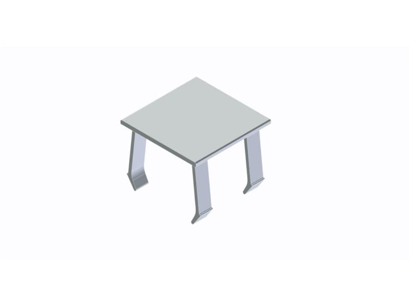 Aluminium end cup for plint frame main image