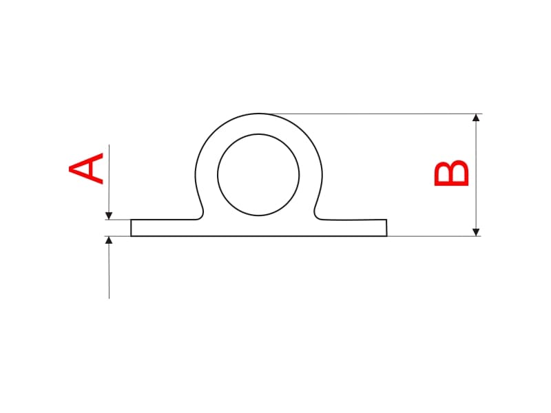 Seal for shelf profile 8/10 schema