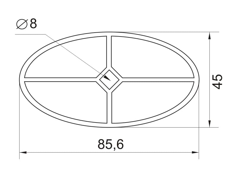 PVC pipe oval schema