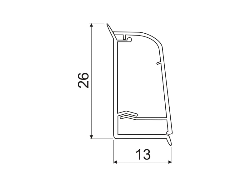 Watterproof kitchen counter aluminium MINI schema