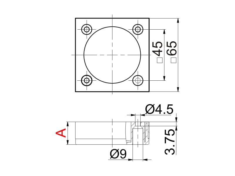 Foot 65x65 schema