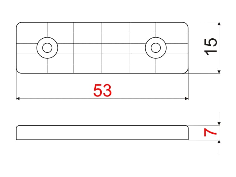 Furniture foot 7mm schema