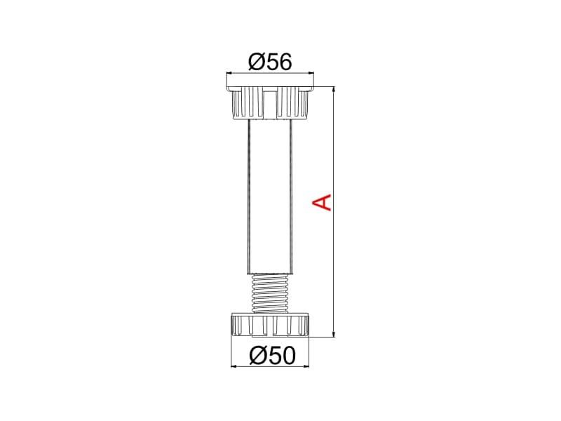 Kitchen cabinet adjustable leg - EB schema