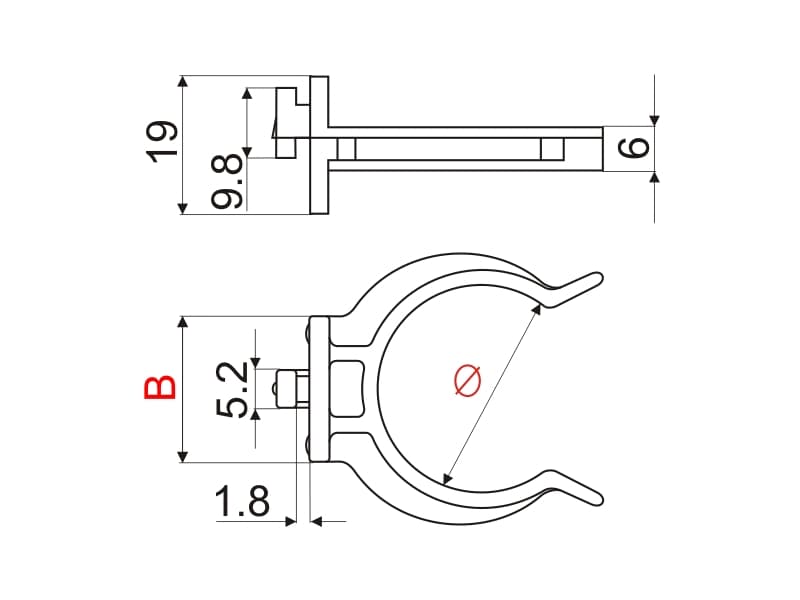 Clip for plinth schema