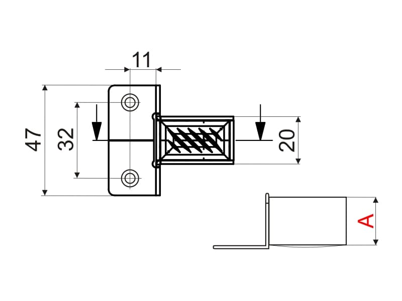 Adjustable leg LV201 schema