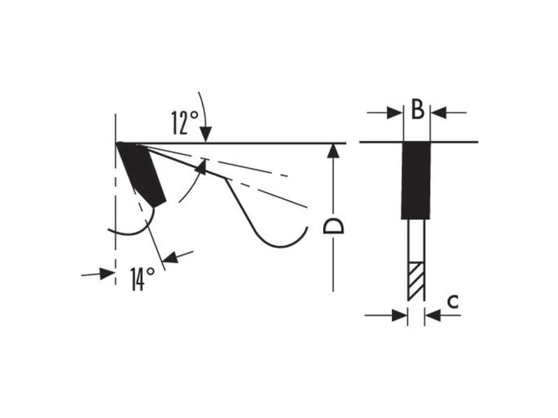 Hw grooving saw blades schema