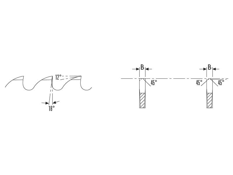 Hs dmo5 saw blades for ferrous materials schema