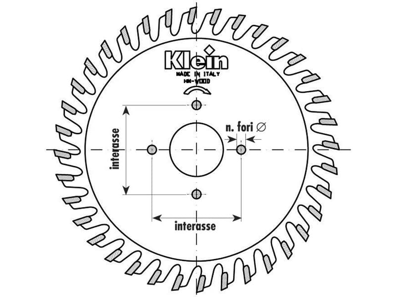 Reduction rings for sawblades schema
