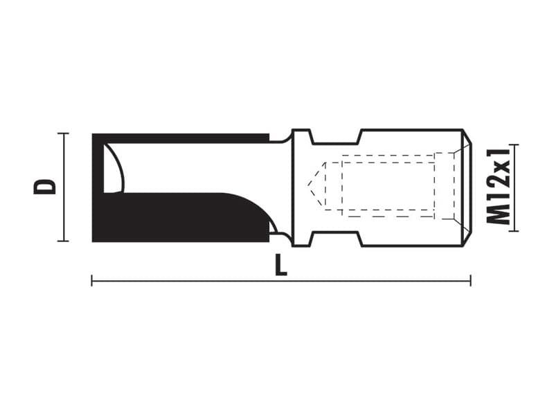 Hw/sp grooving cutters z=2 schema