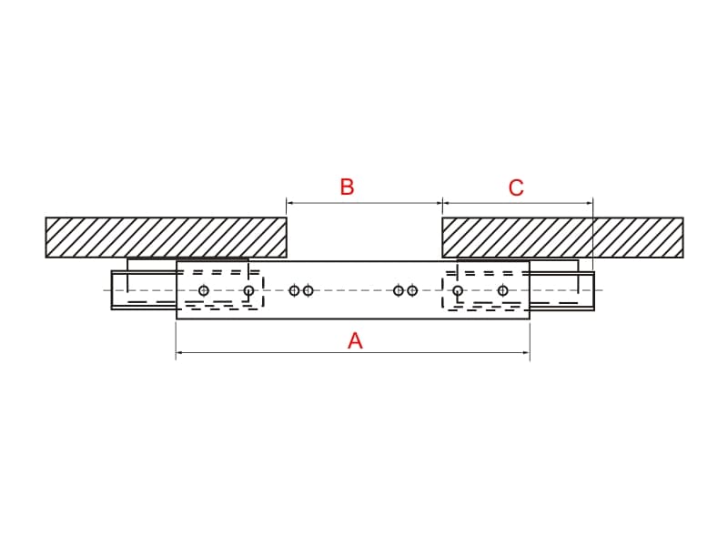 Extendable table slide, A synchronous schema