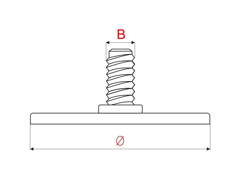Plate for glass, screw M10 schema