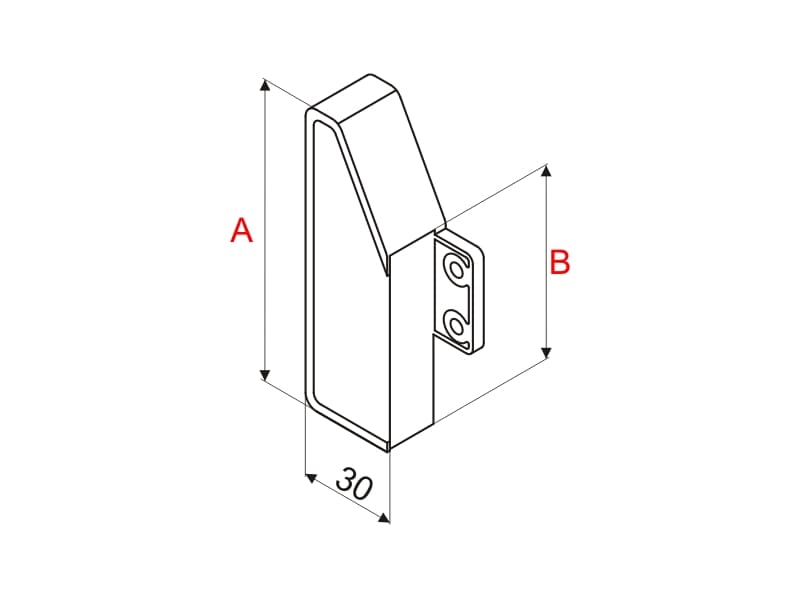 Fixing bracket for insernal box, H-85, HARN schema