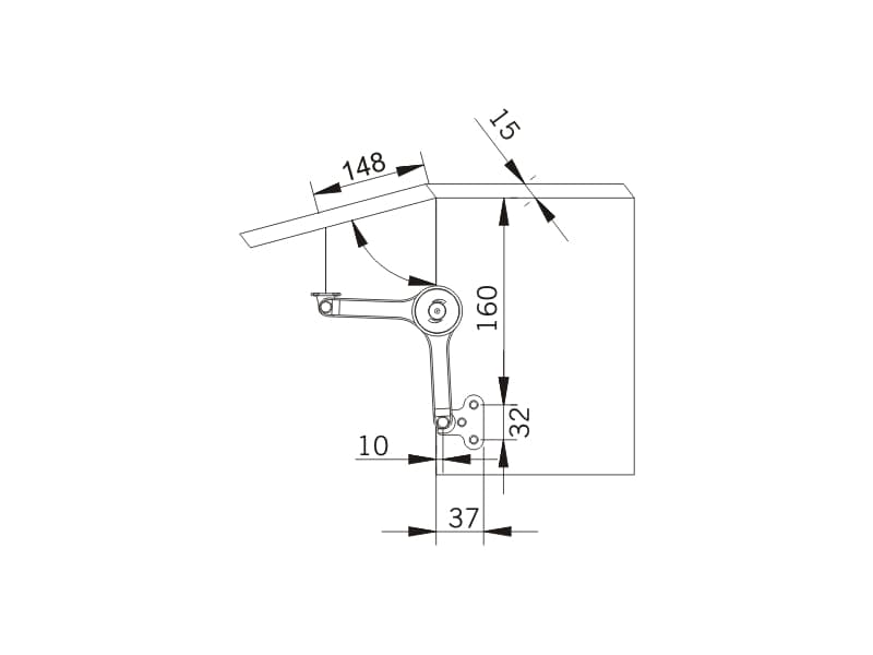 Snap hinged arms schema