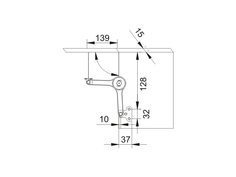 Snap hinged arms schema