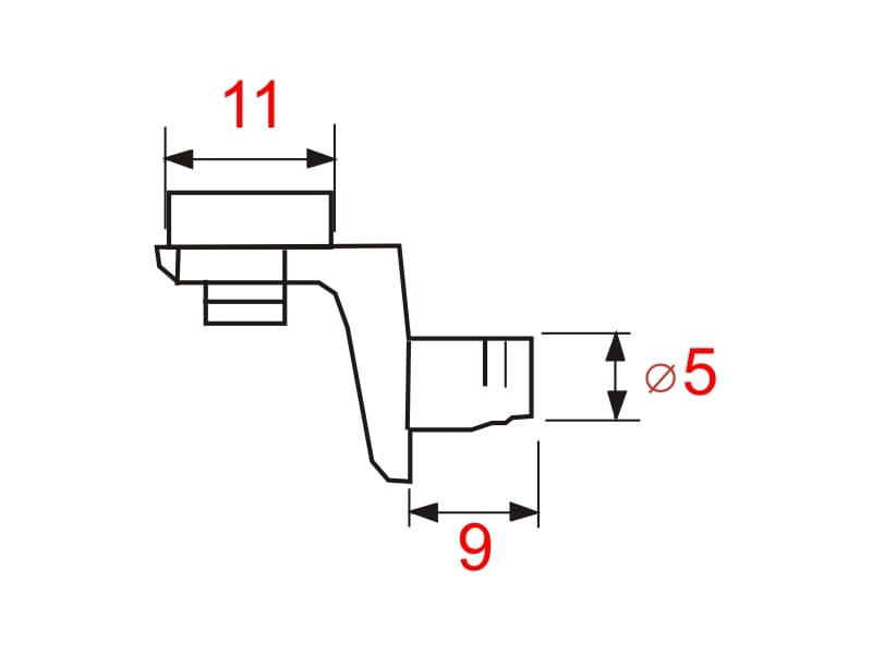 Shelf support with suction pad schema