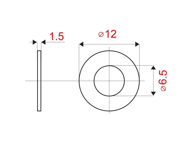 Rubber washer for shelf support schema