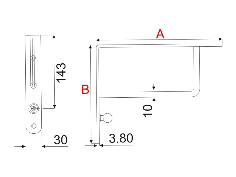 Shelf support RONDO schema