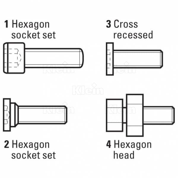 Cheese head screws schema