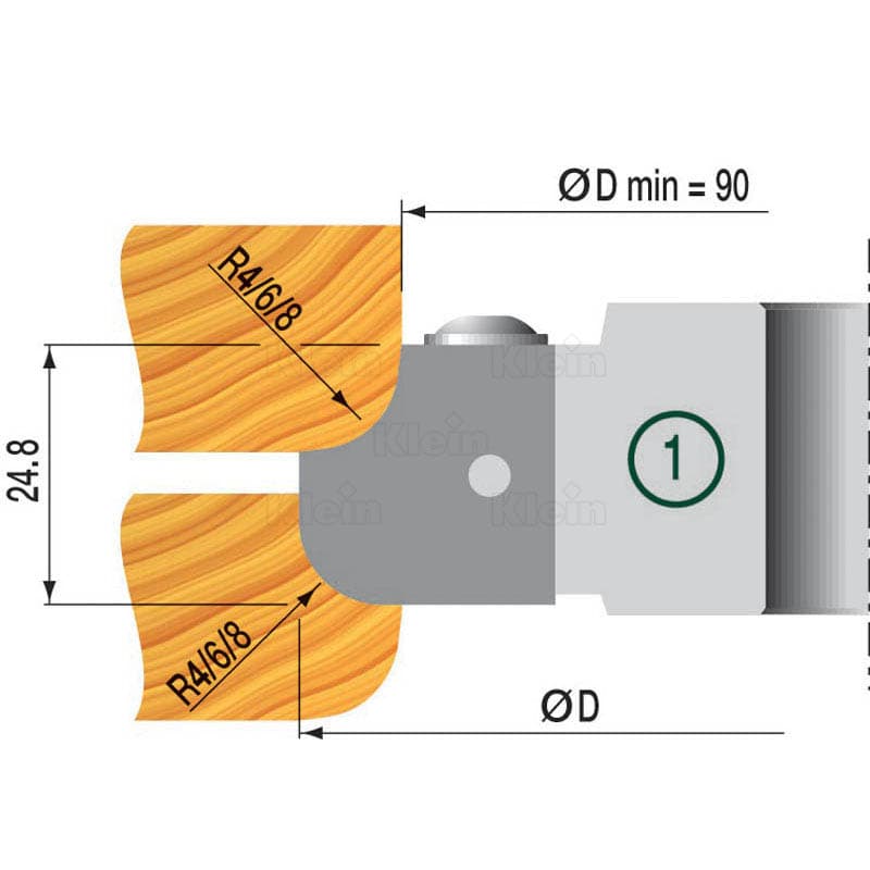 Hw tooling set for concave and convex quarter rounds снимка